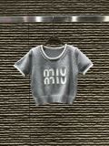 人気急上昇新作 2026 ミュウミュウ 新作 半袖Tシャツ コピー 4色