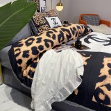 ☆超人気☆ シャネル 2026新作 掛け布団カバーセット4点 ダブルサイズ/キングサイズベッド 綿生地ベッドカバー 新居寝具用品