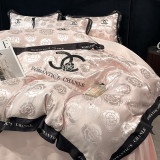 争奪戦 シャネル 2026新作 掛け布団カバーセット4点 ダブルサイズ/キングサイズベッド シルクベッドカバー 新居寝具用品