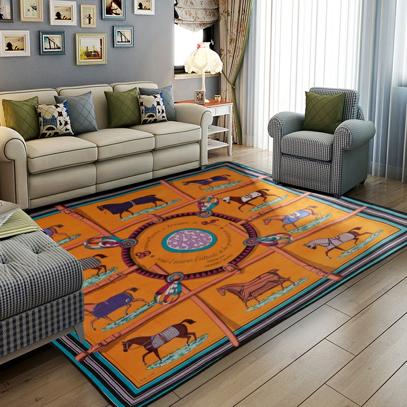 世界中で大人気♪ エルメス 2026新作 カーペット絨毯 人気カーペット新品 オールシーズン 絨毯新居マット 新居寝具用品