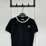 送料込 2026 ミュウミュウ 新作 半袖Tシャツ スーパーコピー