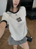 希少♪限定 2026 ミュウミュウ 新作 半袖Tシャツ 偽物