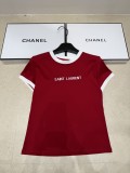 お洒落 2026 サンローラン 新作 半袖Tシャツ コピー 2色