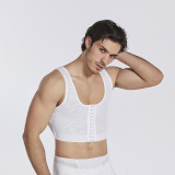 Men's Mesh Body Shaper X Cross Shape Slimming Shirt Tummy Waist Vest Elastic Sculpting Vest Shapewear