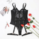 V-Neck Lace Babydoll Sexy Transparent Teddy Lingerie