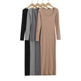 Custom Long Sleeve Solid Bodycon Skims Dress