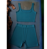 Custom LOGO women clothing 2 piece shorts pants set lounge wear sets
