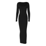 Custom Long Sleeve Solid Bodycon Skims Dress