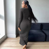 Custom Long Sleeve Solid Bodycon Skims Dress