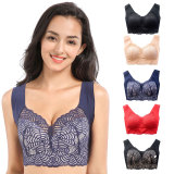 ChaoRong Brand Ultimate Lift Stretch Full-Figure Seamless Lace Cut-Out Bra Sexy Lace Underwear Full Coverage Lace Plus Size Bra