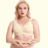 Cross-border Brand Boutique Plus Size Bra Fat MM Middle-aged Elderly Foreign Trade Bra Lace Cotton Underwear Full Cup Bralette