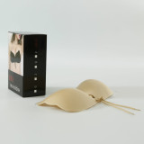 Hot Sexy Deep V black push up invisible strapless silicone cloth bra strapless tube bra