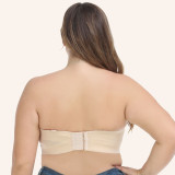 BCDEFG Full Cup Plus Size Push Up Strapless Bra