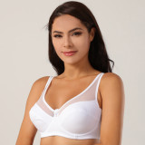Transparent Lace Underwear Women's Ultra-thin Sexy Large Size Bra Bras Drooping Big Breasts Show Small Foreign Trade Fat MM