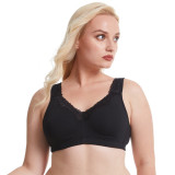 Cross-border Brand Boutique Plus Size Bra Fat MM Middle-aged Elderly Foreign Trade Bra Lace Cotton Underwear Full Cup Bralette