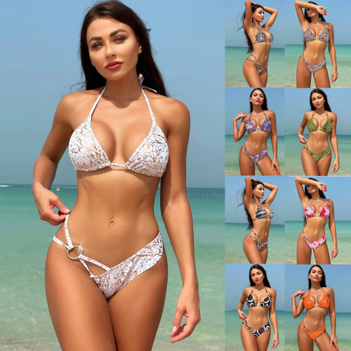 New Women's Triangle Bikini Sexy Split Quick Dry Swimsuit