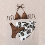 New Fashion Women's Three-Piece Beach Bikini Swimsuit Set