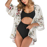 Women Printed Sun Protection Shirt Mesh Beach Wear