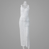 2024 Vacation Beach Knitted Hollow Backless Cover-ups For Women