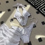 New Sexy Hollow One-piece Solid Swimwear Bikini