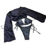 New Sexy Mesh Three-piece Swimsuit Quick Drying Bikini