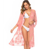 Popular Lace Embroidered Cardigan Bikini Cardigan Beach Cover-ups
