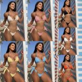 Sexy New Arrival Split Swimsuit Chain Halter Bikini