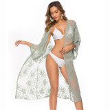 Popular Lace Embroidered Cardigan Bikini Cardigan Beach Cover-ups