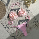 2024 New Sexy 3D Flower Split Bikini Women's Swimwear