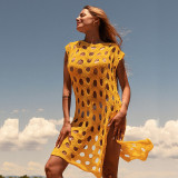 New Knitted Hollow Pullover One-piece Holiday Beach Bikini Cover-up