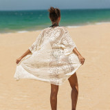 Popular Lace Embroidered Cardigan Bikini Cardigan Beach Cover-ups