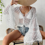 New Beach Cover-up Tassel Sexy Trumpet Sleeve Popular Style