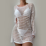 Summer Sun Protection Feminine Pullover Long Sleeve Bikini Swimsuit Cover Up