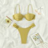 New Sexy Bikini Solid Women's Split Quick-drying Swimsuit