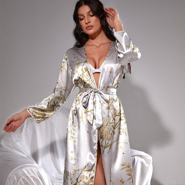 Summer Sexy Long One-piece Bathrobe Dressing Gown