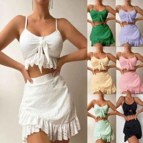 3pcs Bikinis  Sets With Beach Dress Up