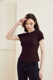Summer Women O-Neck High Elastic T-shirts Wholesale