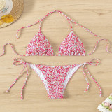 2024 New Multi-color Floral Lace-up Sexy Bikini