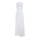 2024 New Style Sleeveless Sexy Fitting Long Dress With Straps