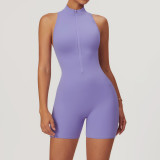 New Arrival Hollow Out Back Zipper Sports Jumpsuit For Women