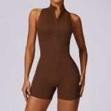 New Arrival Hollow Out Back Zipper Sports Jumpsuit For Women