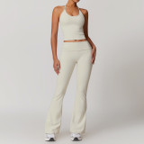 New Fashion Halter Neck Soft Suit Fitness Sports Set Woman