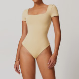 2024 New Brushed Square Neck Yoga Jumpsuit For Women