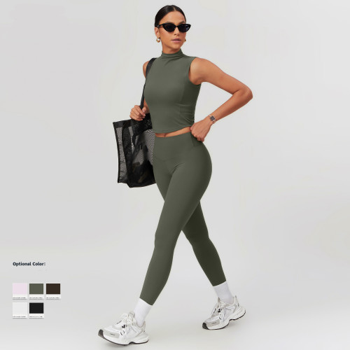2024 New Fitness Gym Brushed Tight Yoga Set For Women
