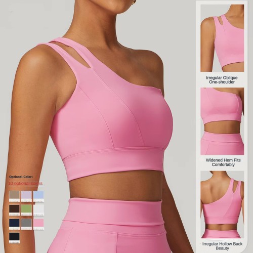New Fashion Quick-drying One-shoulder Beautiful Back Sports Bra