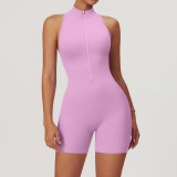 New Arrival Hollow Out Back Zipper Sports Jumpsuit For Women