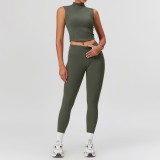 2024 New Fitness Gym Brushed Tight Yoga Set For Women