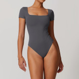 2024 New Brushed Square Neck Yoga Jumpsuit For Women