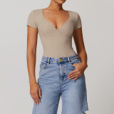 New Popular Gym Deep V-neck Yoga Jumpsuit For Women