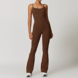 2024 New Flared Hollow U-back Jumpsuit For Women